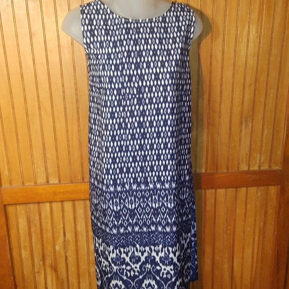 Vince Camuto Navy and White Shift Dress - Picture 1 of 4